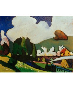 Wassily Kandinsky, Landschaft bei Murnau mit Lokomotive