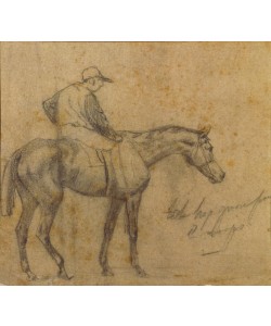Edgar Degas, Jockey sur cheval arrête