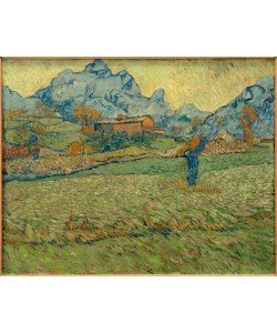 Vincent van Gogh, Wiese und Baum mit Blick auf den Mont Gaussier