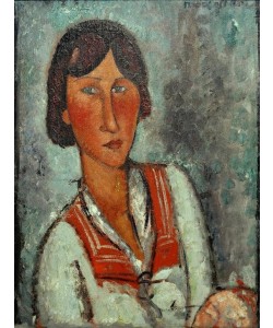 Amedeo Modigliani, Brustbild einer jungen Frau mit Matrosenkragen