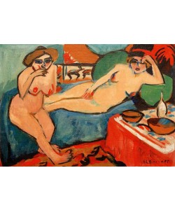 Ernst Ludwig Kirchner, Zwei Akte auf blauem Sofa