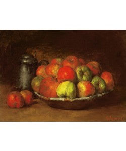 Gustave Courbet, Still Life with Apples and a Pomegranate, 1871-72 (oil on canvas)