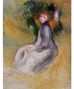 Pierre-Auguste Renoir, Young Girl Seated, 1885 (oil on canvas)