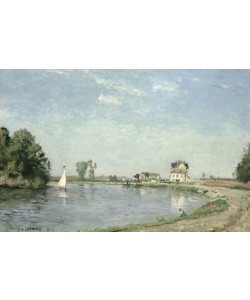 Camille Pissarro, At the River's Edge, 1871 (oil on canvas)
