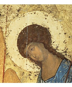 Andrei Rublev, Detail from The Holy Trinity, 1420s (tempera on panel) (detail) (see 39517)