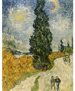 Vincent van Gogh, Road with Cypresses, 1890 (oil on canvas)