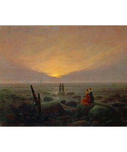 Caspar David Friedrich, Moon Rising Over the Sea, 1821 (oil on canvas)