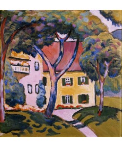 August Macke, House in a Landscape (oil on canvas)