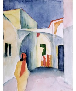 August Macke, A Glance Down an Alley (w/c)