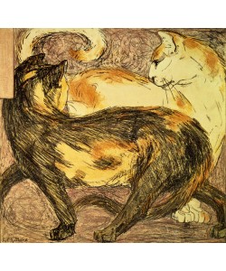 Franz Marc, Two Cats (sketch)