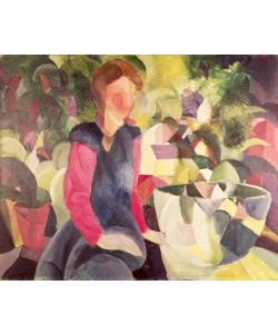 August Macke, Girl with a Fish Bowl, 20th century