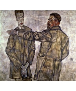 Egon Schiele, Double Portrait of Otto and Heinrich Benesch, 1913 (oil on canvas)