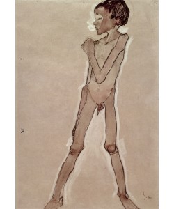Egon Schiele, Nude Boy Standing (drawing)
