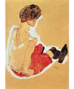 Egon Schiele, Seated Woman, 1911 (tempera)