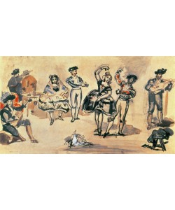 Edouard Manet, Spanish Dancers, 1862 (w/c, pencil and ink)