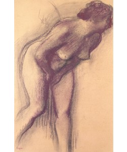 Edgar Degas, Female Standing Nude (charcoal and pastel)