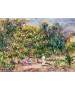 Pierre-Auguste Renoir, The woman in white in the garden of Les Colettes, 1915