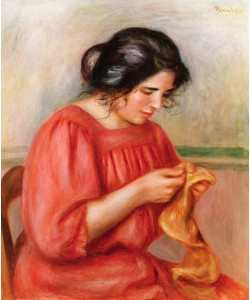 Pierre-Auguste Renoir, Gabrielle darning, 1908 (oil on canvas)