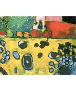 Alexej von Jawlensky, Still life with a colourful tablecloth, 1909