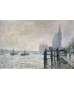 Claude Monet, The Thames below Westminster, 1871 (oil on canvas)