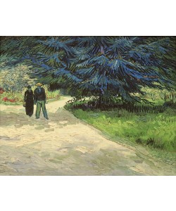 Vincent van Gogh, Public Garden with Couple and Blue Fir Tree: The Poet's Garden III, 1888 (oil on canvas)