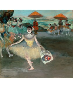 Edgar Degas, Dancer with bouquet, curtseying, 1877 (pastel on paper)