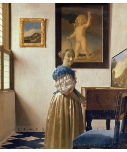 Jan Vermeer, A Young Woman Standing at a Virginal, c.1670-72 (oil on canvas)