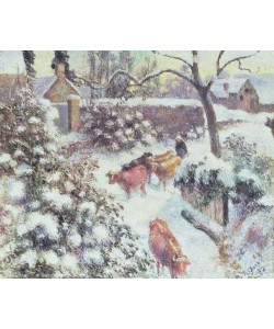 Camille Pissarro, Effet de Neige a Montfoucault, 1882 (oil on canvas)