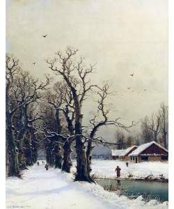 Nils Hans Christiansen, Winter scene, 19th century