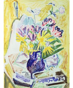 Ernst Ludwig Kirchner, Flowers in a Vase, 1918-19 (w/c on paper)