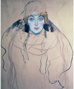 Gustav Klimt, Head of a Woman, 1917 (oil on canvas)