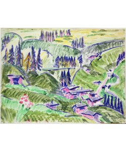 Ernst Ludwig Kirchner, Landscape, 1918 (w/c)