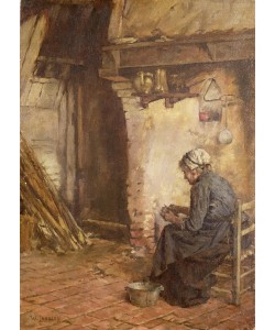 Walter Langley, Old Woman Peeling Potatoes