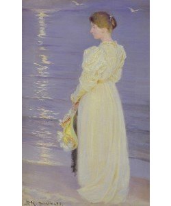 Peder Severin Kroyer, Woman in White on a Beach, 1893