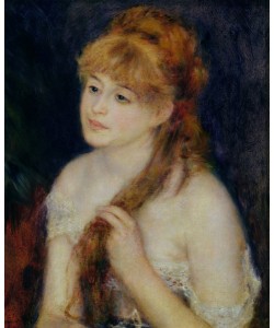 Pierre-Auguste Renoir, Young Woman Braiding her Hair, 1876 (oil on canvas)