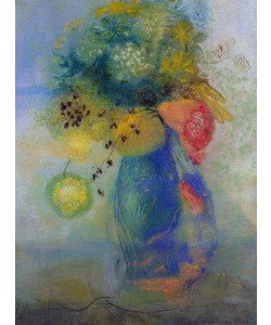 Odilon Redon, Vase of flowers (pastel)