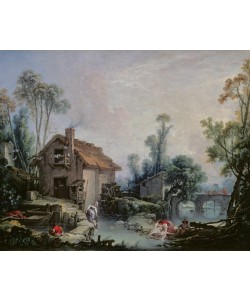 Francois Boucher, Landscape with a Watermill, 1755 (oil on canvas)