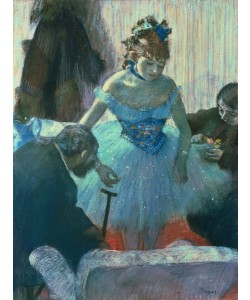 Edgar Degas, Dancer in her dressing room (pastel)