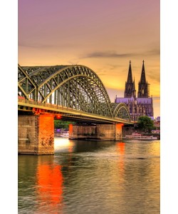 Hady Khandani, HDR - COLOGNE CATHEDRAL AND HOHENZOLLERN BRIDGE DURING SUNSET - GERMANY 8