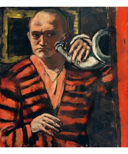 Max Beckmann, Selbstbildnis mit Horn