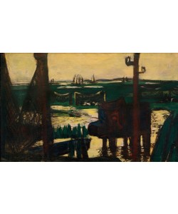 Max Beckmann, Wattenmeer grün und schwarzgelb