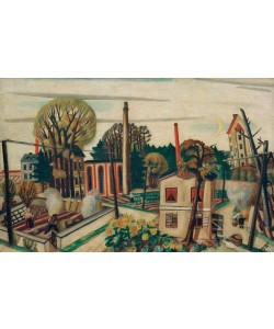 Max Beckmann, Landschaft bei Frankfurt, mit Fabrik