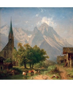 Heinrich Bürkel, Die alte Pfarrkirche in Garmisch