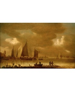 Jan van Goyen, Einbringung des Fischfangs in Abendstimmung