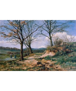 Fritz Wucherer, Taunuslandschaft mit Wäscherinnen