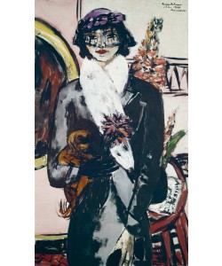 Max Beckmann, Quappi mit weißem Pelz