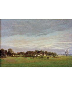 Caspar David Friedrich, Landschaft mit Windmühlen