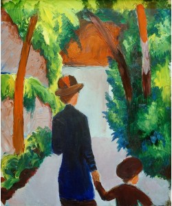 August Macke, Mutter und Kind im Park