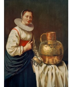 Willem van Odekercken, Eine Frau mit Kupferkanne