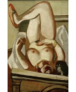 Max Beckmann, Weiblicher Akt mit Hund